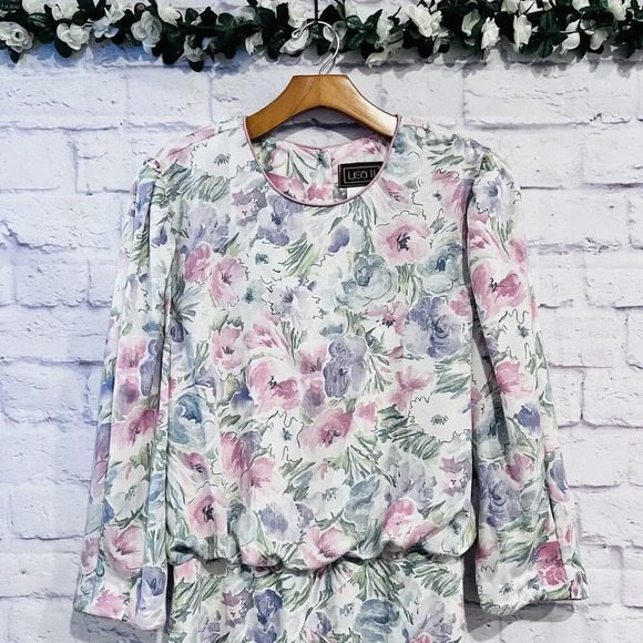 Lisa‎ II Vintage Floral Print Dress Cottage Core Long Sleeve Maxi Dress - Picture 2 of 11